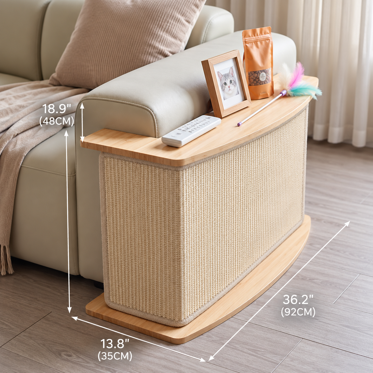 Meow corner Left scratching table in Natural sisal