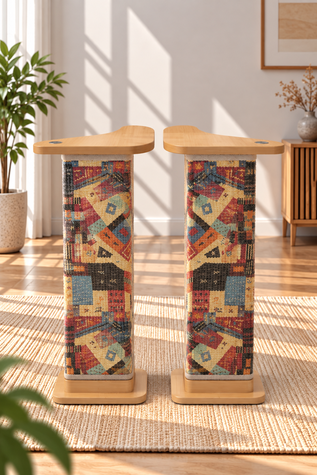 Meow corner 2 inch riser with Heritage sisal